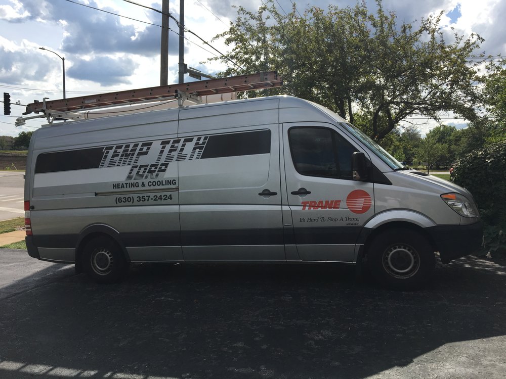 The Temp Tech heating and cooling service van